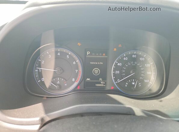 KM8K6CAB4PU022445 2023 HYUNDAI KONA White Widok zestawu wskaźników