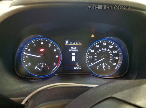 KM8K6CAB6PU977358 2023 HYUNDAI KONA Blue Вид щитка приладів