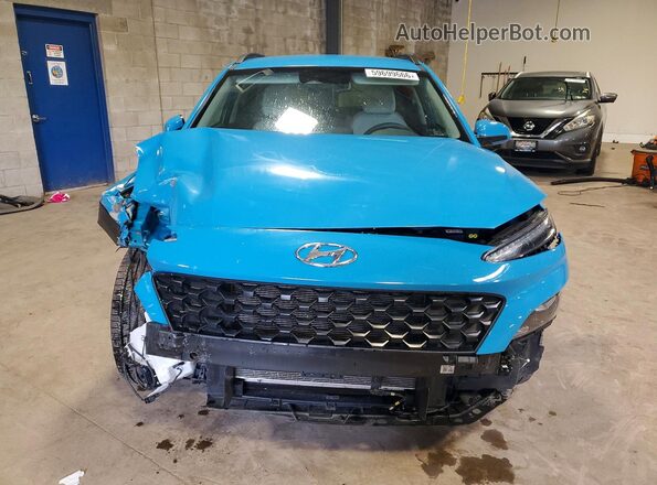 KM8K6CAB6PU977358 2023 HYUNDAI KONA Blue Вид спереду