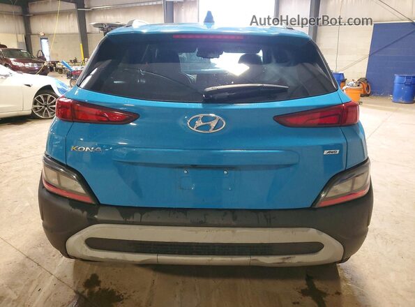 KM8K6CAB6PU977358 2023 HYUNDAI KONA Blue Вид ззаду