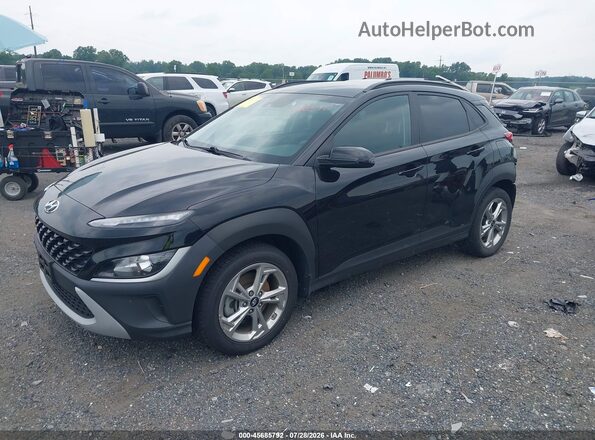 KM8K6CAB8NU889795 2022 HYUNDAI KONA Черный Передняя левая четверть