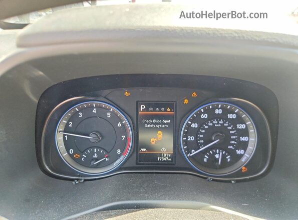 KM8K6CAB9PU059748 2023 HYUNDAI KONA Black Widok zestawu wskaźników