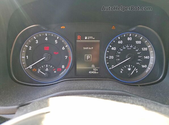 KM8K6CAB9PU943933 2023 HYUNDAI KONA Белый Вид щитка приборов