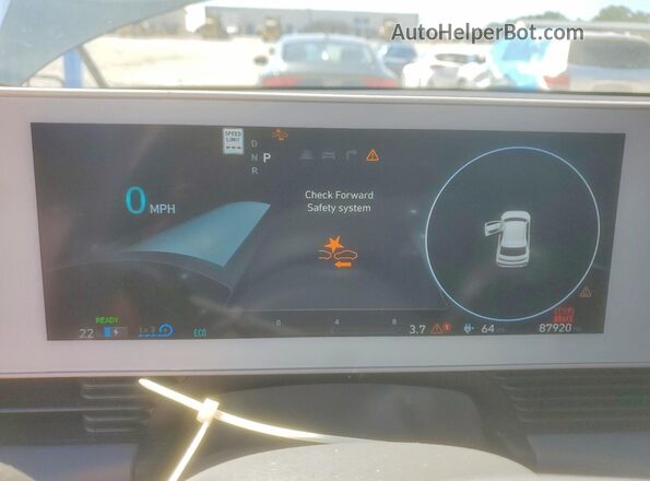 KM8KM4AE1NU064946 2022 HYUNDAI IONIQ Turquoise Widok zestawu wskaźników