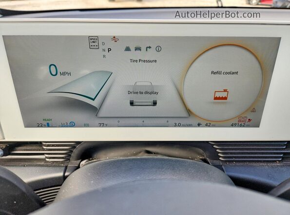 KM8KM4AE8NU080352 2022 HYUNDAI IONIQ White Vista del cuadro de instrumentos
