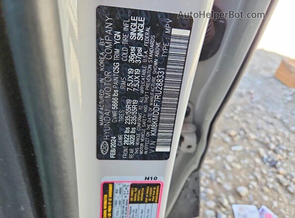 KM8KMDDF7RU288331 2024 HYUNDAI IONIQ Gray VIN կոդի պիտակի տեսք