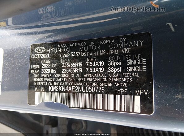 KM8KN4AE2NU050776 2022 HYUNDAI IONIQ 5 Blue Engine compartment view