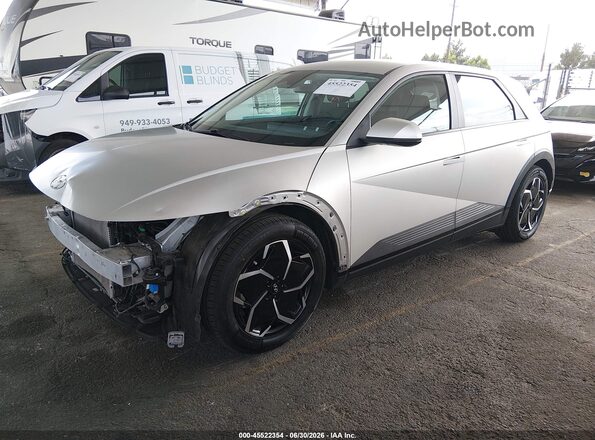 KM8KN4AE5PU168131 2023 HYUNDAI IONIQ 5 Silver წინა მარცხენა ხედი სამი მეოთხედიდან