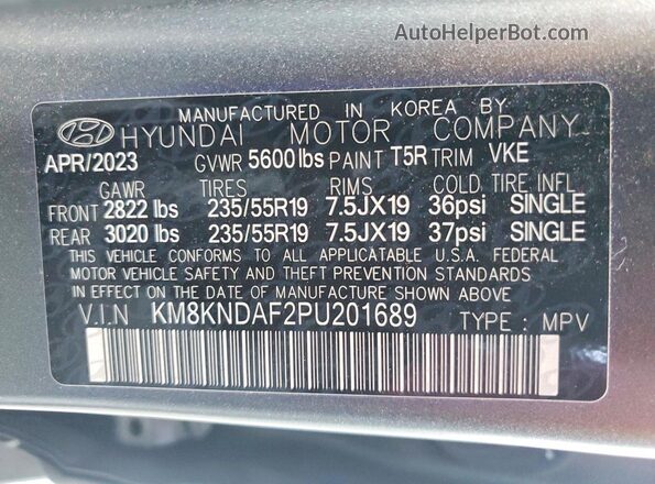 KM8KNDAF2PU201689 2023 HYUNDAI IONIQ Black Vista del compartimento del motor