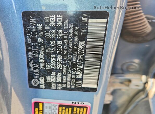 KM8KNDAF3PU229890 2023 HYUNDAI IONIQ Blue Շարժիչի բաժամունքի տեսք