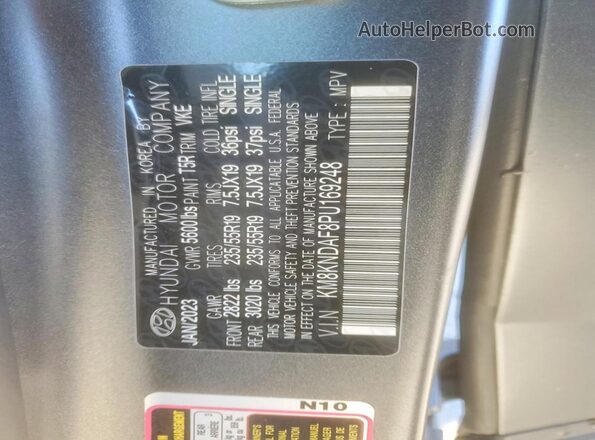 KM8KNDAF8PU169248 2023 HYUNDAI IONIQ Gray Շարժիչի բաժամունքի տեսք
