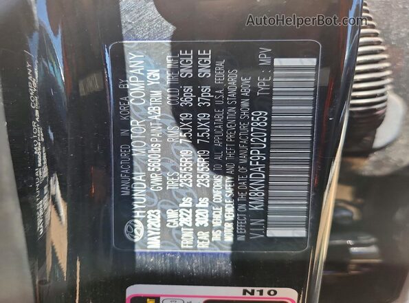 KM8KNDAF9PU207859 2023 HYUNDAI IONIQ Черный Вид подкапотного пространства