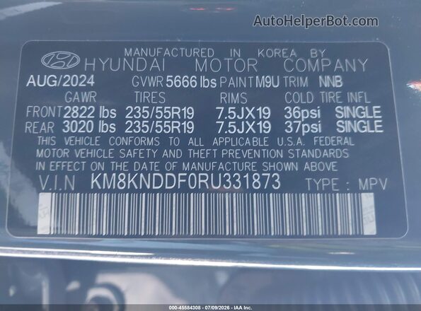 KM8KNDDF0RU331873 2024 HYUNDAI IONIQ 5 Серый Вид подкапотного пространства