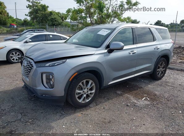 KM8R14HE4MU182890 2021 HYUNDAI PALISADE Silver Առջևի ձախ երեք քառորդ տեսարան