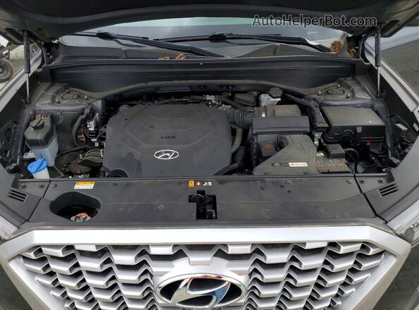 KM8R1DHE5MU205688 2021 HYUNDAI PALISADE Gray Widok komory silnika
