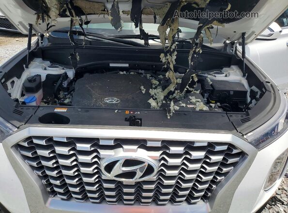KM8R24HE0MU247988 2021 HYUNDAI PALISADE White Vista del compartimento del motor