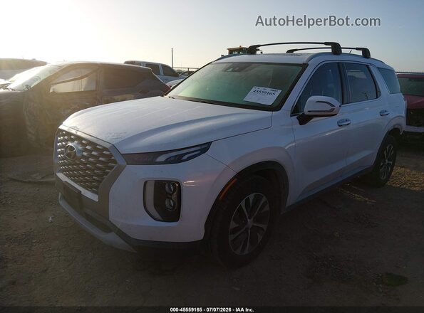 KM8R24HE4NU344032 2022 HYUNDAI PALISADE White Vista tres cuartos delantera izquierda