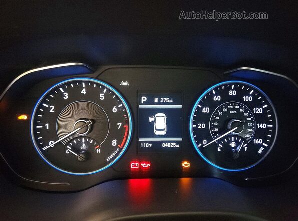 KM8R24HE8LU040635 2020 HYUNDAI PALISADE White Widok zestawu wskaźników