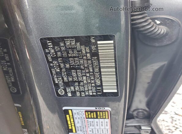 KM8R24HEXMU296874 2021 HYUNDAI PALISADE Gray VIN կոդի պիտակի տեսք