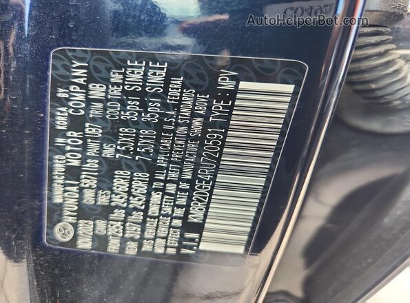 KM8R2DGE4RU720591 2024 HYUNDAI PALISADE Charcoal Widok naklejki z numerem VIN