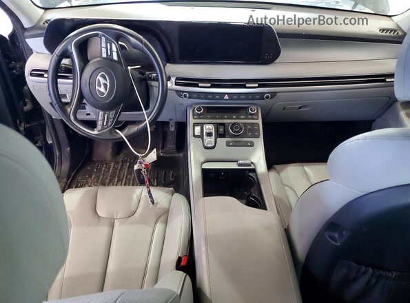 KM8R2DGE8PU490342 2023 HYUNDAI PALISADE Black Widok deski rozdzielczej