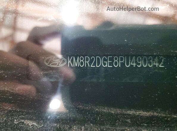 KM8R2DGE8PU490342 2023 HYUNDAI PALISADE Black Widok naklejki z numerem VIN
