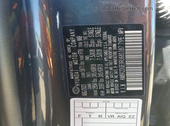 KM8R2DGE9RU681187 2024 HYUNDAI PALISADE Charcoal Widok wnętrza 360 stopni