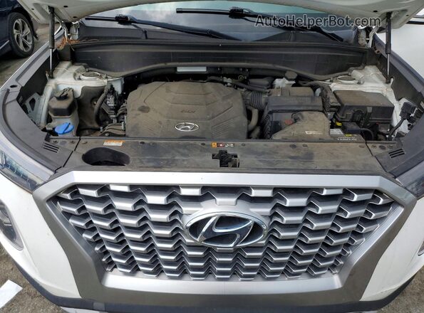 KM8R2DHE9MU261002 2021 HYUNDAI PALISADE White Vista del compartimento del motor