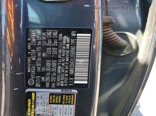 KM8R2DHEXLU068940 2020 HYUNDAI PALISADE Серый Вид наклейки с VIN-кодом