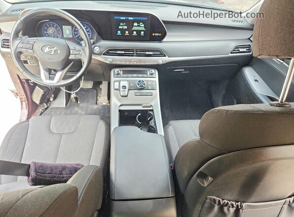 KM8R2DHEXLU152286 2020 HYUNDAI PALISADE Burgundy Առջևի վահանակի տեսք