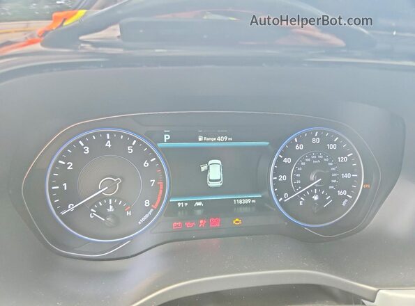 KM8R34HE1MU270385 2021 HYUNDAI PALISADE Silver Vista del cuadro de instrumentos