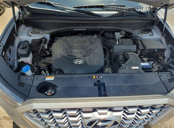 KM8R34HE1MU270385 2021 HYUNDAI PALISADE Silver Vista del compartimento del motor