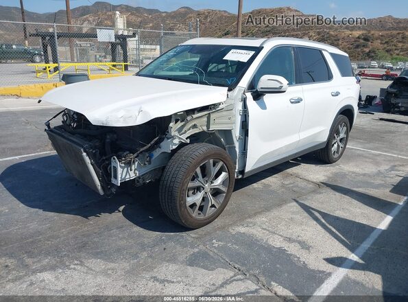 KM8R34HE7LU128251 2020 HYUNDAI PALISADE White Առջևի ձախ երեք քառորդ տեսարան