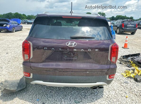 KM8R34HE7LU170662 2020 HYUNDAI PALISADE Maroon უკანა ხედი