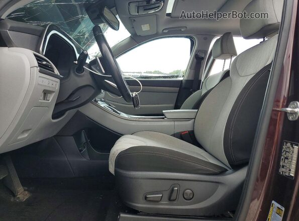 KM8R34HE7LU170662 2020 HYUNDAI PALISADE Maroon წინა სალონის ხედი