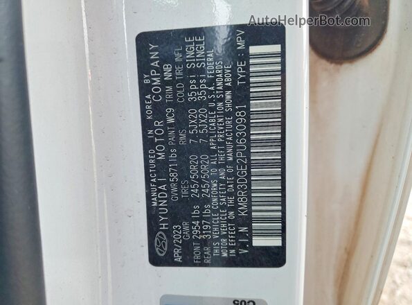 KM8R3DGE2PU630981 2023 HYUNDAI PALISADE White სალონის 360-გრადუსიანი ხედი