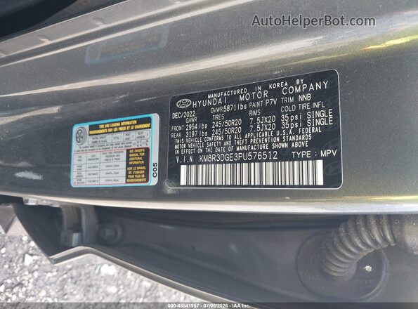 KM8R3DGE3PU576512 2023 HYUNDAI PALISADE Green Vista del compartimento del motor