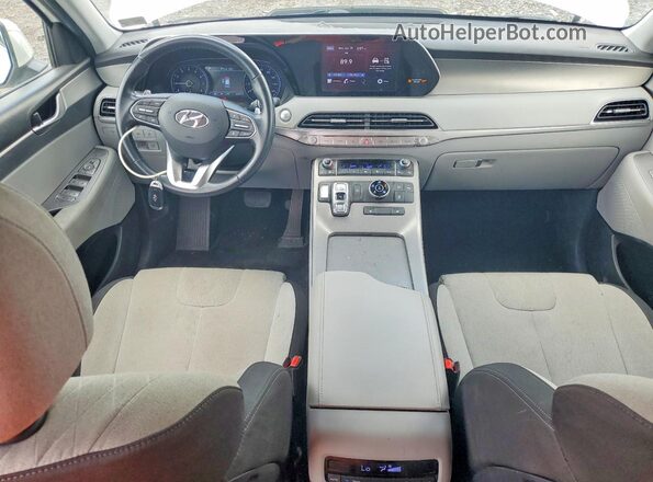 KM8R3DHE7NU385428 2022 HYUNDAI PALISADE White Առջևի վահանակի տեսք