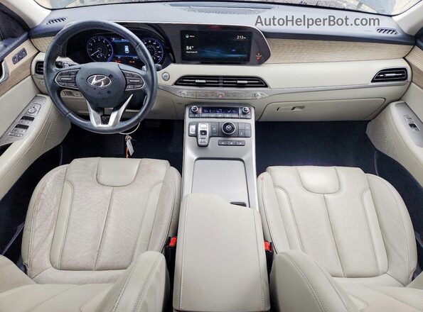 KM8R44HE1MU306332 2021 HYUNDAI PALISADE Black Widok deski rozdzielczej