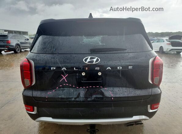 KM8R44HE1MU306332 2021 HYUNDAI PALISADE Black Widok z tyłu