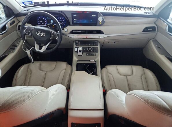 KM8R44HE4MU312674 2021 HYUNDAI PALISADE Белый Вид панели приборов