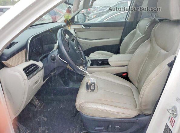 KM8R44HE4MU312674 2021 HYUNDAI PALISADE Белый Вид салона спереди