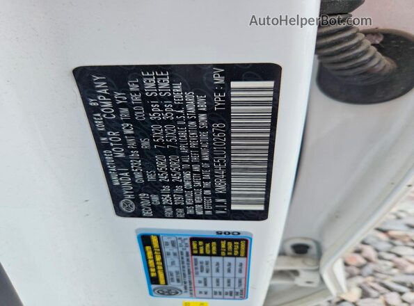 KM8R44HE5LU102678 2020 HYUNDAI PALISADE White VIN sticker view