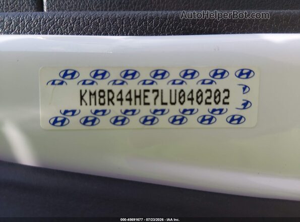 KM8R44HE7LU040202 2020 HYUNDAI PALISADE Белый 