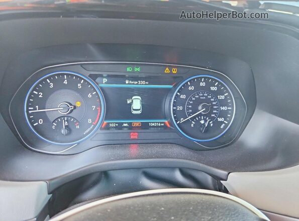 KM8R44HE7LU086368 2020 HYUNDAI PALISADE White Vista del cuadro de instrumentos