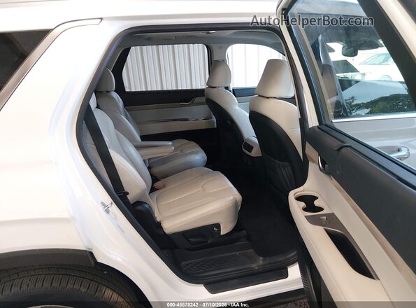 KM8R44HE9MU333679 2021 HYUNDAI PALISADE White Vista de la etiqueta del VIN