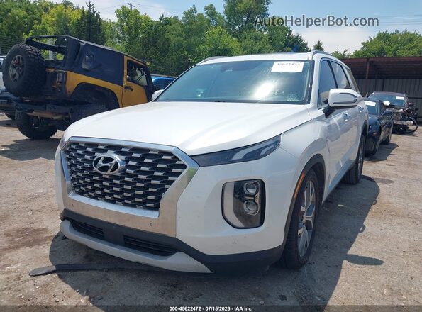 KM8R44HEXLU034684 2020 HYUNDAI PALISADE White Vista tres cuartos delantera izquierda