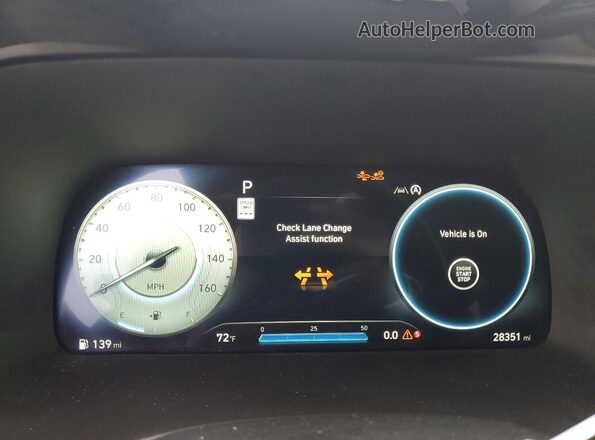 KM8R4DGE0PU632399 2023 HYUNDAI PALISADE Purple Widok zestawu wskaźników