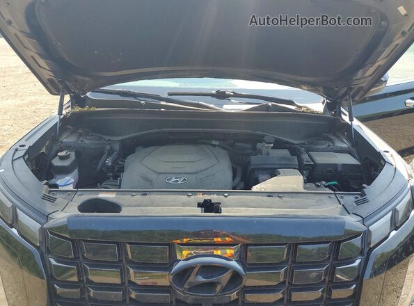 KM8R4DGE6PU637087 2023 HYUNDAI PALISADE Черный Вид подкапотного пространства