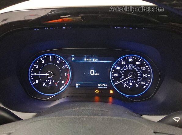 KM8R4DHE1MU201838 2021 HYUNDAI PALISADE White Instrument cluster view